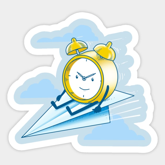 Time Flies Sticker by erdavid